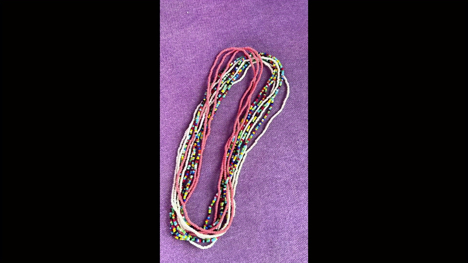 Bohemian Beaded Necklace Set Colorful Choker for Daily Wear